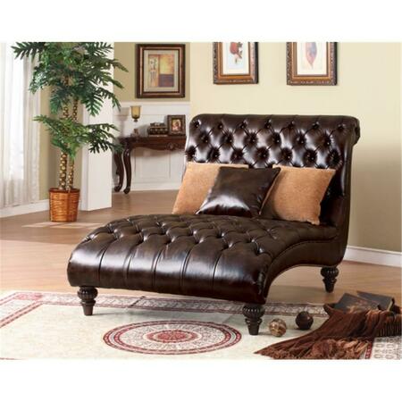 ACME FURNITURE INDUSTRY Anondale Pu Chaise Lounger In Two Tone Espresso 15035